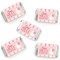 Big Dot of Happiness One Silly Goose Pink Party Mini Candy Bar Wrapper Stickers, Small Girl 1st Birthday Favors, Decorative Sticker Labels - 40 Count